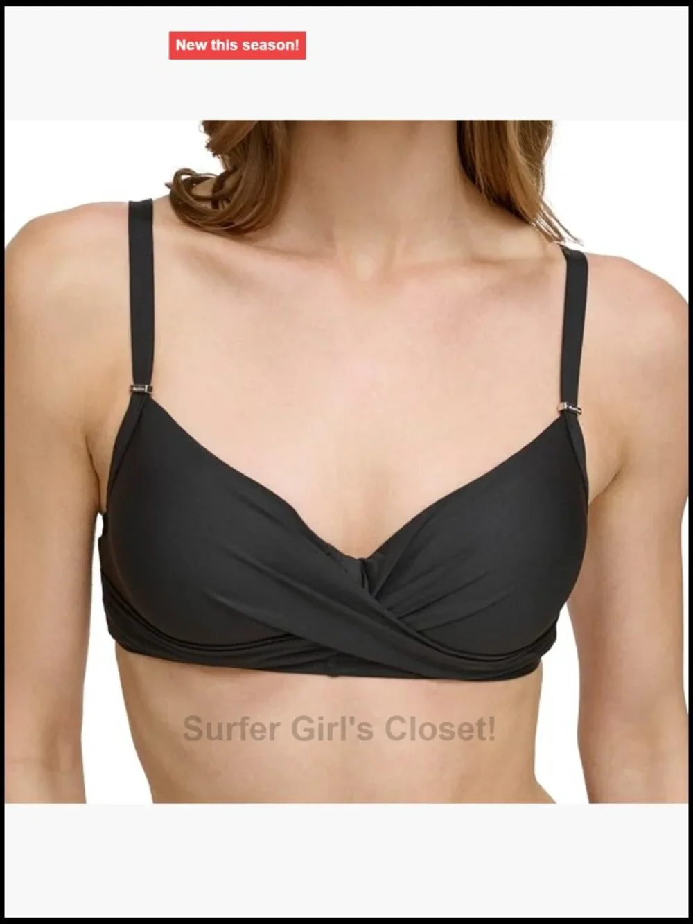 Classic Molded Underwire Bikini Top, Nylon/Spandex, Adjustable Straps, UPF 50+